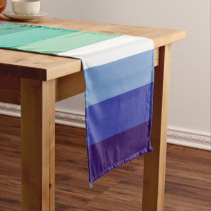 Chemin De Table Court Gay Men's Pride, Striped Print, LGBTQ FIDE