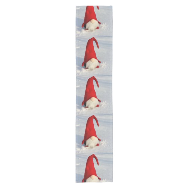 Chemin De Table Court Gnome scandinave de Noël (Devant)