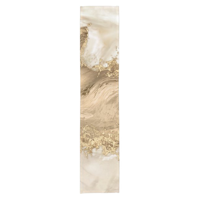 Chemin De Table Court Gold et Pearl - Splatz et flux (Devant)