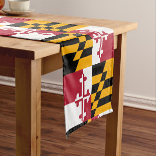 Chemin De Table Court Graphique dynamique de drapeau d'état du Maryland