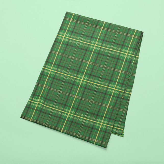Chemin De Table Court Green Plaid  (Créateur téléchargé)