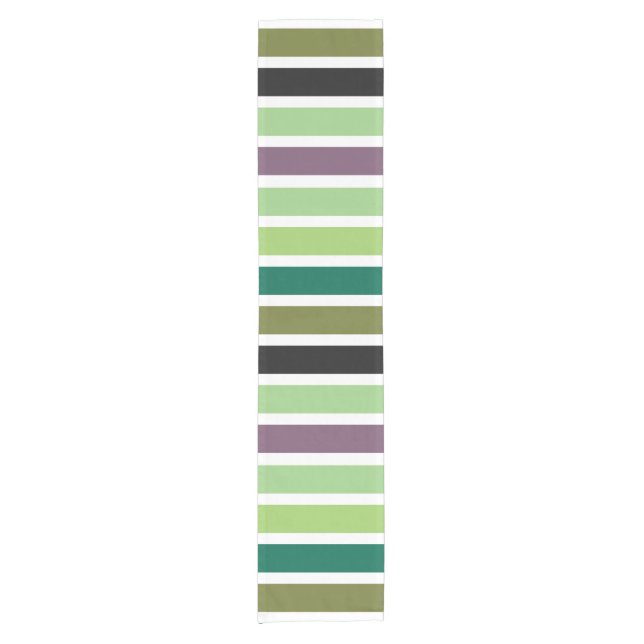 Chemin De Table Court Green purple Black Hues (Devant)