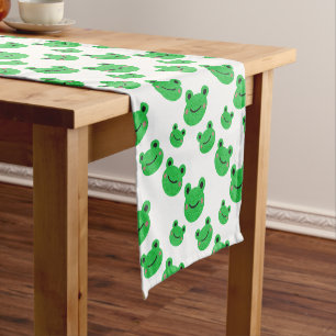 Chemin De Table Court Grenouille fête d'anniversaire Croaking Green Part