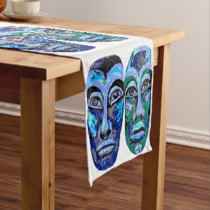 Chemin De Table Court Guerriers mayas - Halloween Design