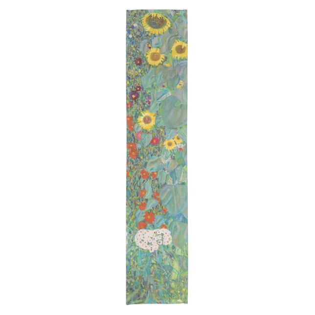 Chemin De Table Court Gustav Klimt - Jardin de campagne avec tournesols (Devant)