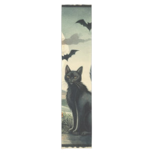 Chemin De Table Court Halloween/Automne/Automne/citrouille/chat