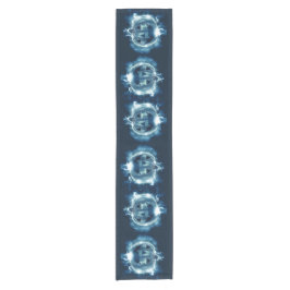 Chemin De Table Court Halloween Parti mal bleu Citrouille Horreur