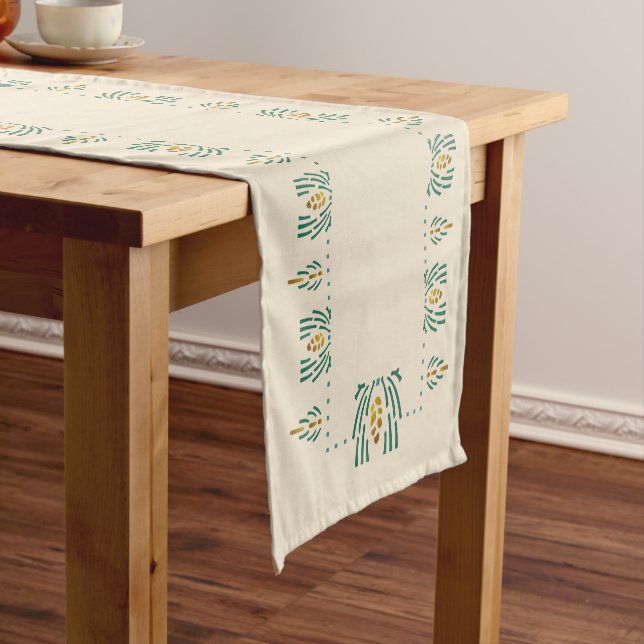 Chemin De Table Court Helen Foster Pine Bordure (In Situ)