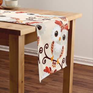 Chemin De Table Court Hibou doux mignon