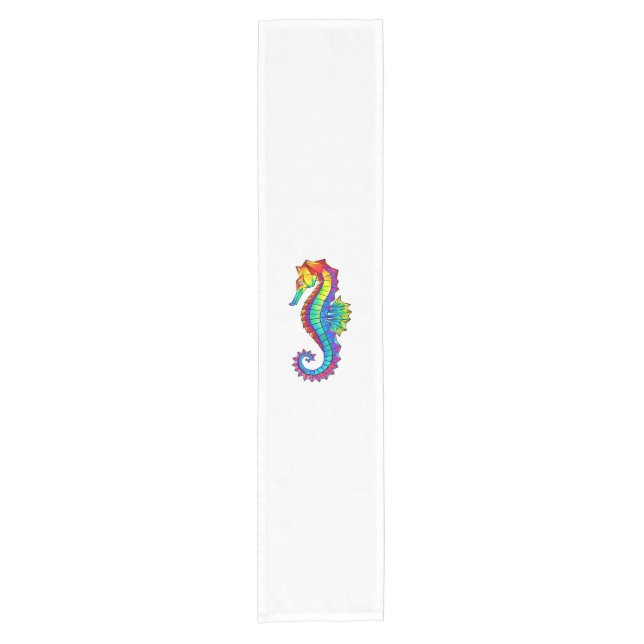 Chemin De Table Court Hippocampe polygonal arc-en-ciel (Devant)