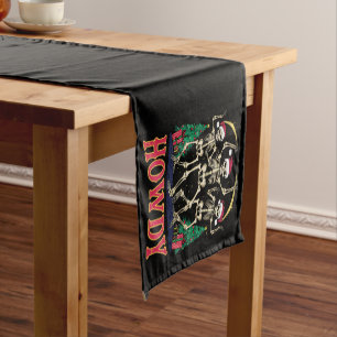 Chemin De Table Court Howdy Dancing Skeleton Funny Noël Holiday