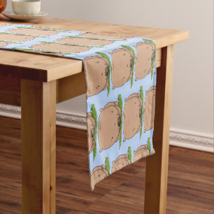 Chemin De Table Court Illustration de dessin animé de bébé wombat mignon