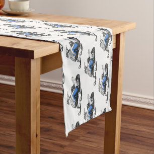 Chemin De Table Court Illustration de motoneige
