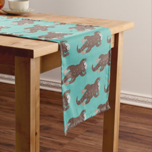 Chemin De Table Court Illustration de plongée de loutre mignonne