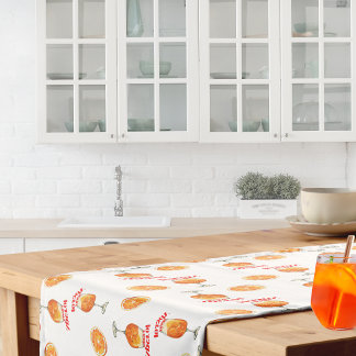 Chemin De Table Court Impression d'art rétro Aperol Spritz | Orange
