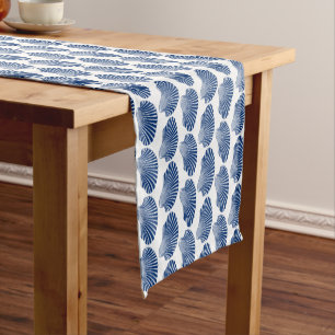 Chemin De Table Court Impression de blocs de coquille de saint Jacques,