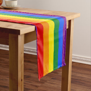 Chemin De Table Court Indicateur Gay pride arc-en-ciel