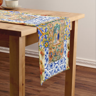 Chemin De Table Court Italien, Sicilien, Sainte Marie, Vierge Marie, mai