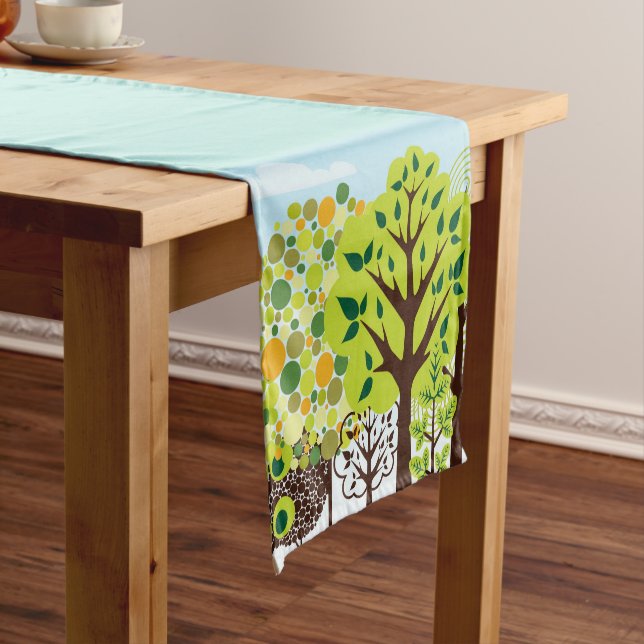 Chemin De Table Court Jardin forestier moderne Art vert (In Situ)
