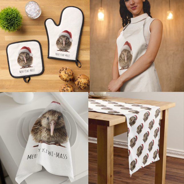 Chemin De Table Court Joli Kiwi de Noël, coutume (Créateur téléchargé)