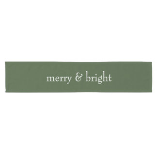 Chemin De Table Court Joyeux et vert brillant Noël