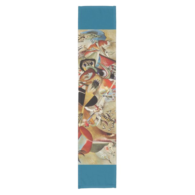 Chemin De Table Court Kandinsky Composition Peinture Abstraite (Devant)