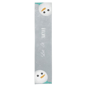 Chemin De Table Court Laisse-Le Neiger ! Bonhomme de neige