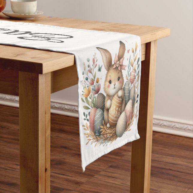 Chemin De Table Court Lapin Bénédiction de Pâques (In Situ)
