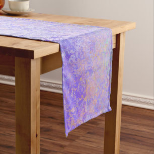 Chemin De Table Court Lavande psychédélique Purple Neon Pastel Abstrait