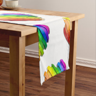 Chemin De Table Court Le cœur sculptural tridimensionnel de SlipperyJoe 