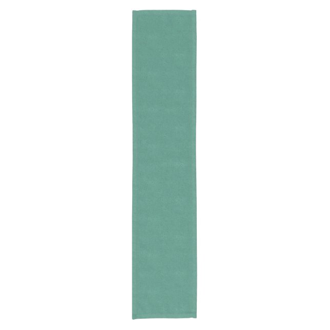 Chemin De Table Court Le regard confortablement de la texture turquoise (Devant)