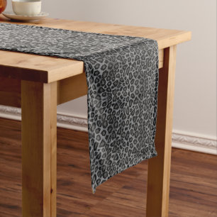 Chemin De Table Court Léopard gris Poster de animal à table courte