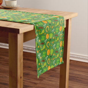 Chemin De Table Court leprechaun st Patrick's day coutume shamrock