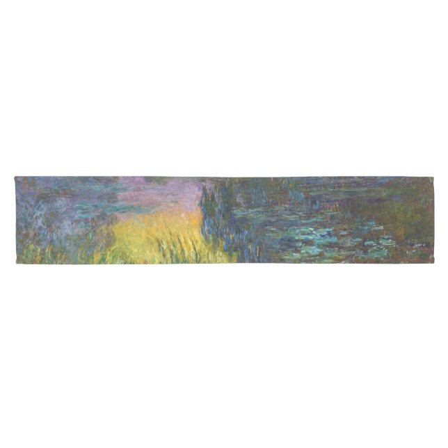 Chemin De Table Court Les Nappes D'Eau - Coucher Le Soleil, Claude Monet (Horizontal)