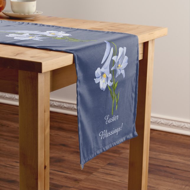 Chemin De Table Court Lily Bouquet Bénédiction de Pâques (In Situ)
