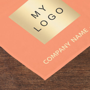 Chemin De Table Court Logo de l'entreprise Coral orange