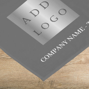 Chemin De Table Court Logo d'entreprise gris foncé