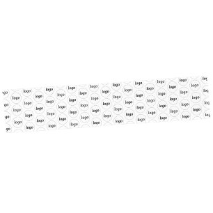 Chemin De Table Court Logo Motif Business Promotion Branding Blanc