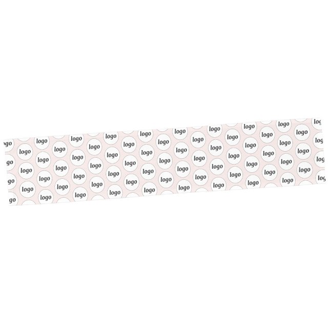 Chemin De Table Court Logo Motif Marque commerciale Blush Pink (Simple logo pattern business promotional blush pink table runner)