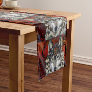 CHEMIN DE TABLE COURT LOUP GRIS