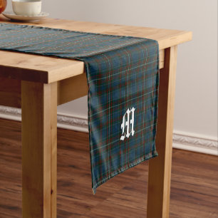 Chemin De Table Court MacConnell Clan Tartan Plaid Monogrammé