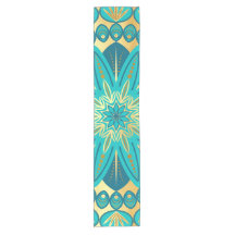 Mandala Fleur Bleu Or
