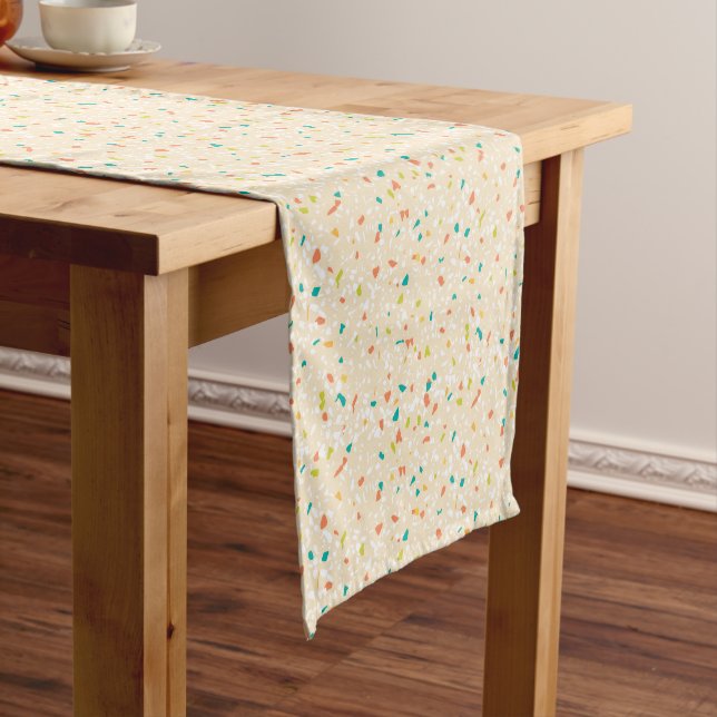 Chemin De Table Court Mid Century Moderne Terrazzo Multi Runner (In Situ)