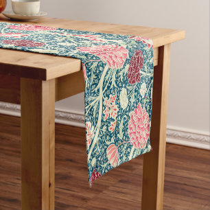 Chemin De Table Court Modèle floral rose or vert bleu William Morris