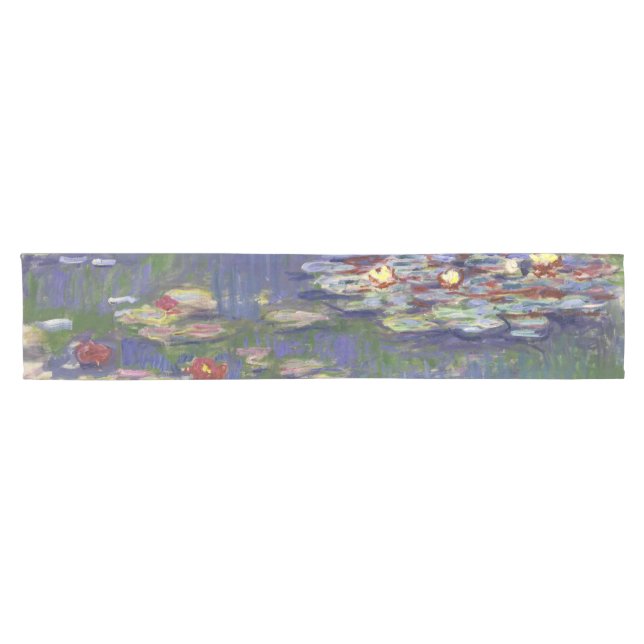 Chemin De Table Court Monet Water Lilies Chef-d'oeuvre Peinture (Horizontal)