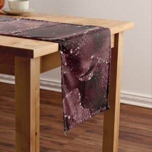 Chemin De Table Court Moody Agate Vin Bordeaux Sangria Merlot Maroon