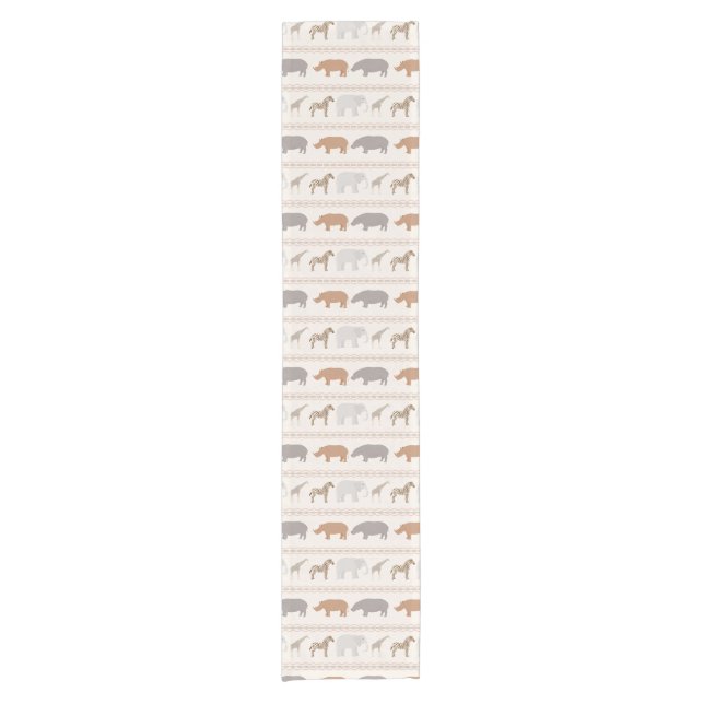 Chemin De Table Court Motif africain 1 d'animaux (Devant)