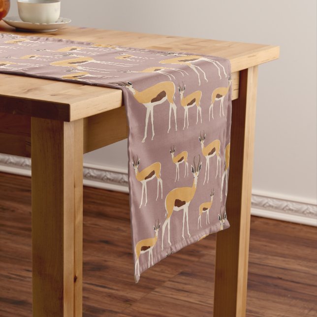 Chemin De Table Court Motif animal sauvage d'Antelope (In Situ)