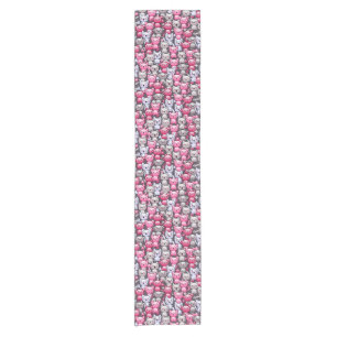 Chemin De Table Court motif avec les chats mignons 2 de griffonnage de