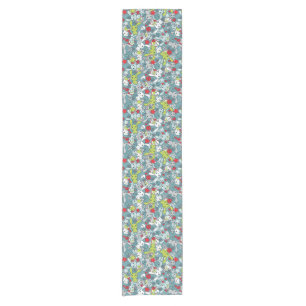 Chemin De Table Court motif bleu de kawaii